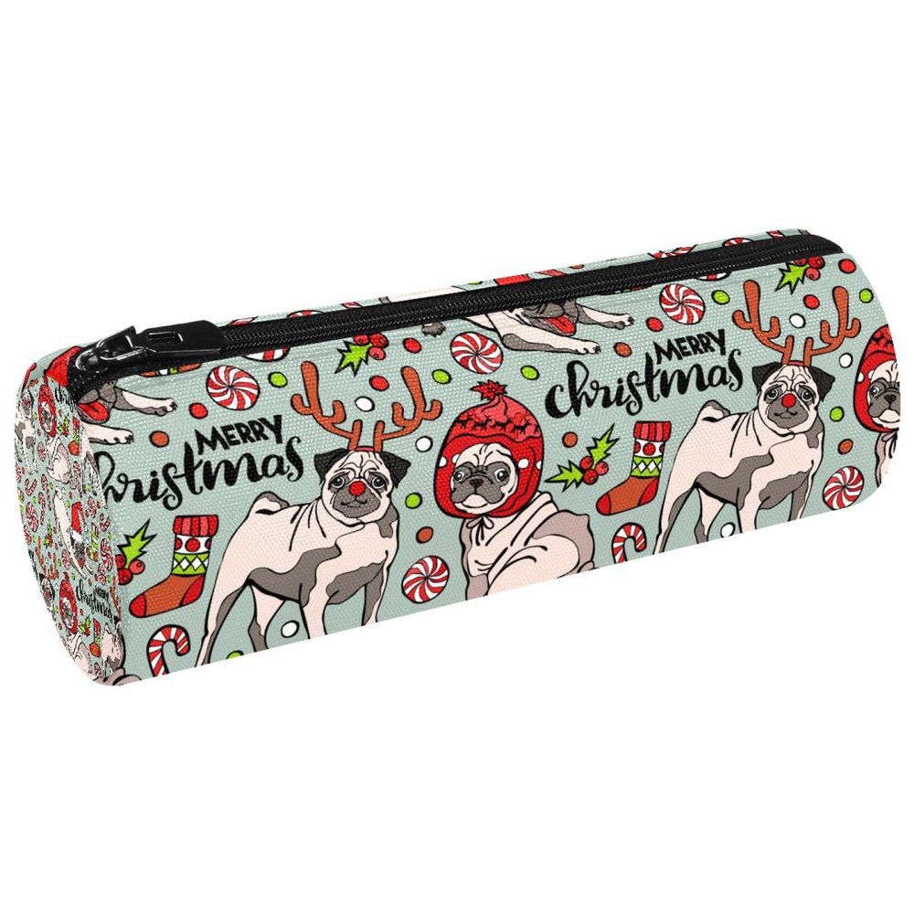 Christmas Puppy Dogs Pencil Case for College Students