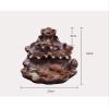 Feng Shui Waterfall Decor Statue, Ceramic Backflow Incense Holder with Cones view 3