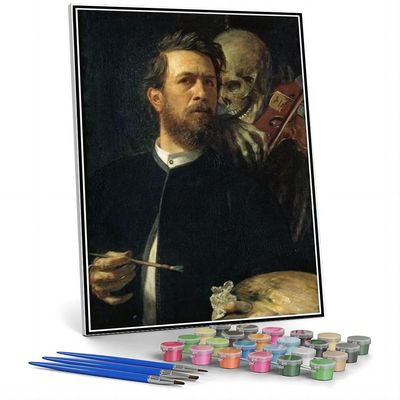 Paint by Numbers Kit for Adults and Kids, Self-Portrait with Death as a Fiddler, Canvas Kit for Beginners