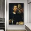 Paint by Numbers Kit for Adults and Kids, Self-Portrait with Death as a Fiddler, Canvas Kit for Beginners view 2