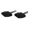 M6/M8 External-Thread Diamond Knurled Clamping Knob, 32 mm T-Head, 50 mm Length view 3