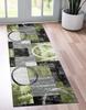 Long Hallway Runner Rug, Non-Slip, Washable, Gray/Black/Green, 110 x 450 cm view 4