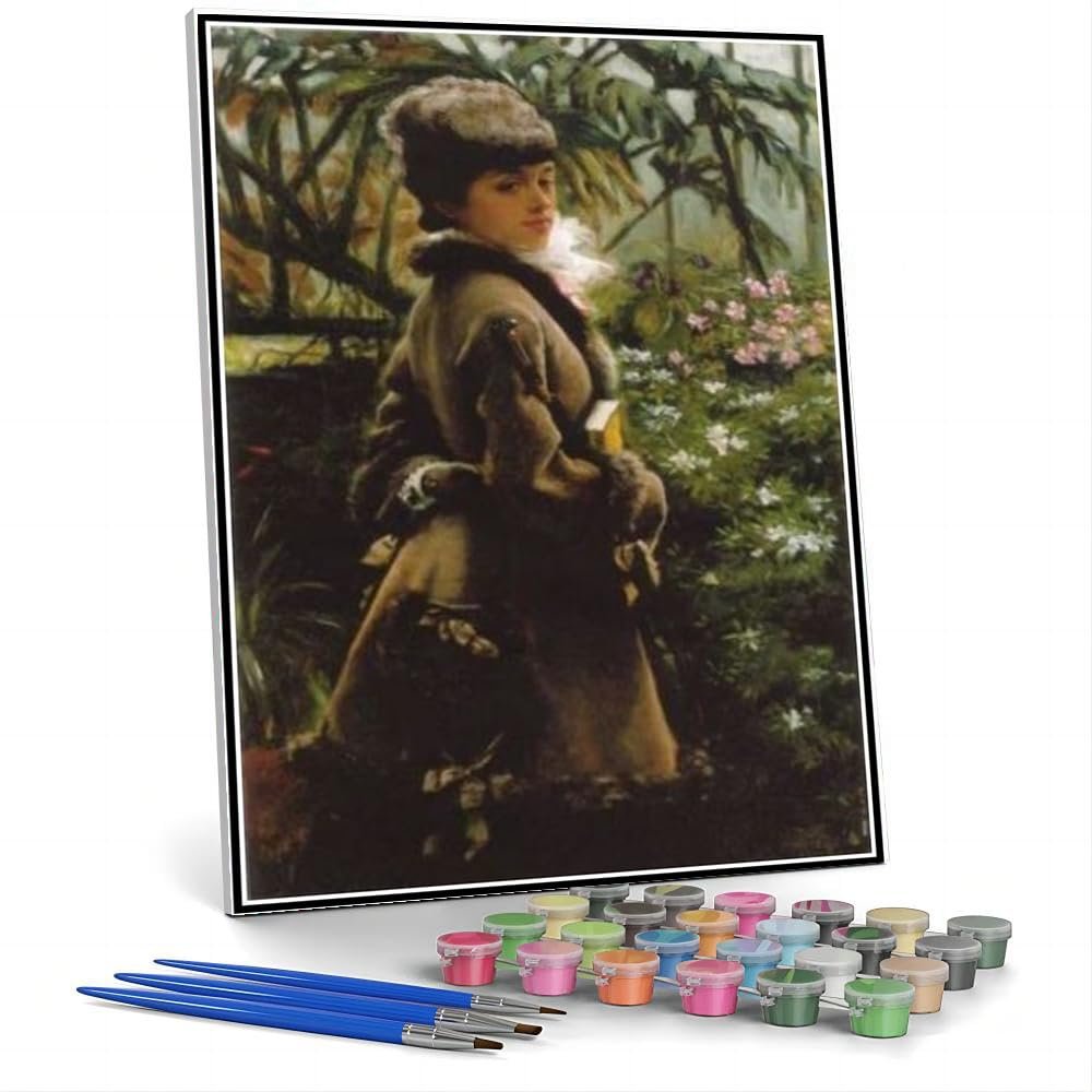 Paint by Numbers Kit for Adults and Children, James Tissot Greenhouse Painting