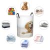 Golden Retriever Puppy Laundry Basket, Waterproof, Foldable, with Handles view 4