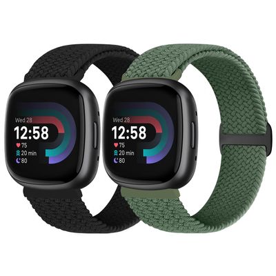 Vodtian Braided Nylon Band Compatible with Fitbit Versa 4/3 and Sense 2/Sense