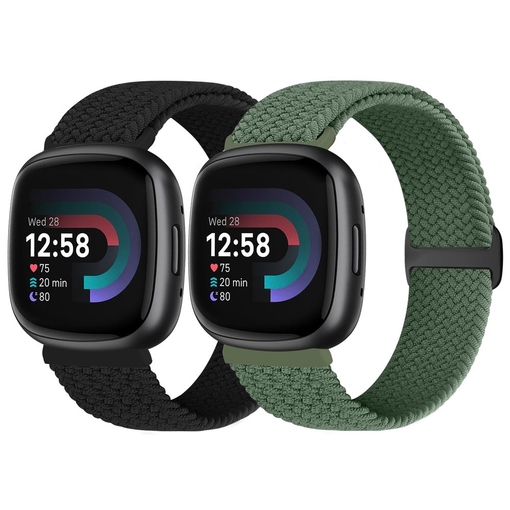 Vodtian Braided Nylon Band Compatible with Fitbit Versa 4/3 and Sense 2/Sense