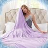 Cooling Summer Blanket, Lightweight and Breathable, Purple 2, 90 x 100 cm view 3