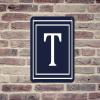 WSDESDEC Country Metal Tin Sign, Initial Letter T Monogram, 30.5 x 20.3 cm view 1