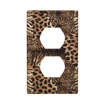 Leopard-Pattern Wall Plate for Light Switches or Outlets