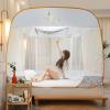Bed Canopy Mosquito Net with Zipper, Double-Door Camping Curtain, Gray, 180 x 220 x 165 view 1