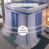 BUJOG 4-Corner Canopy Bed Curtain Mosquito Net, 3 Openings, Style 3, 2 x 2.2 x 2 m view 3