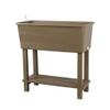 GZHERVICES Freestanding Garden Planter, Raised Bed Box, Plastic Flower Trough, Brown, 65.5 x 25 x 74 cm view 1