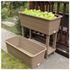 GZHERVICES Freestanding Garden Planter, Raised Bed Box, Plastic Flower Trough, Brown, 65.5 x 25 x 74 cm view 2