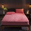 Plush Crystal Velvet King-Size Fitted Mattress Cover, Warm and Soft, No Pillowcase view 1