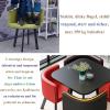 Round Table and 4 Chairs Set for Office, Dining Room, Hotel or Restaurant, 80 x 80 x 75 cm view 4