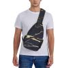 Palm Tree Over Blue Sea Sling Bag, Crossbody Chest Pack for Men and Women, Adjustable Shoulder, Marble, One Size view 2