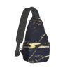 Palm Tree Over Blue Sea Sling Bag, Crossbody Chest Pack for Men and Women, Adjustable Shoulder, Marble, One Size view 3