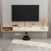 CENAP Wall-Mounted Media Console, Multifunctional Floating TV Stand Cabinet, Component Shelf for Home Office/Living Room, D, 140 x 23 x 17 cm view 3