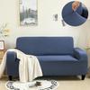JunJiale High-Stretch Sofa Cover for 2-Seater Sofas, Elastic Slipcover with Anti-Slip Bottom, Gray Blue view 1