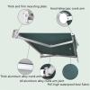 PJDDP Manual Retractable Awning with Hand Crank, Adjustable Angle, 4 x 1.5 m / 13 x 5 ft view 4