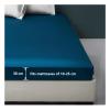 PAHION 100% Cotton Fitted Sheet, 60S Long-Staple Cotton Satin, for Box Spring and Waterbeds, Solid Gold, 135 x 190 + 30 cm view 2