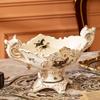 YIORYO Ceramic Fruit Bowl with Fu, European-Style Serving Bowl view 3