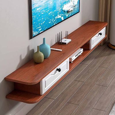 CENAP Wall-Mounted TV Cabinet, Matte Floating Entertainment Unit, Living Room/Bro/Bedroom Storage Shelf for DVD/Blu-ray Player and Cable Box, 150 cm