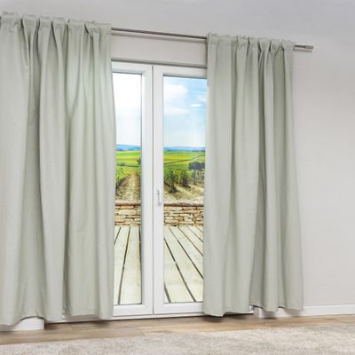 LYSEL Tonina Decorative Curtain Panel, 142 x 245 cm, Pale Green