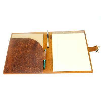 JJNUSA Leather Writing Pad Portfolio for Legal Pads, 8.5 x 11, A4 Document Folder Organizer