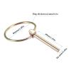 QUARKZMAN 3-Piece Retaining Pins with Ring, 4.5 x 36 mm, Yellow Zinc-Plated view 3