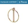QUARKZMAN 3-Piece Retaining Pins with Ring, 4.5 x 36 mm, Yellow Zinc-Plated view 4