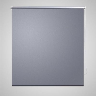 ZEYUAN Blackout Roller Blind with Clamps, Gray, 160 x 230 cm