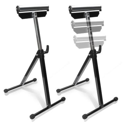 Herrselsam 2-Pack Adjustable Roller Stands, 68–108 cm, Folding, Anti-Slip Feet, 180 kg