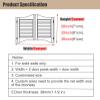 Solid Wood Saloon Swing Door, Double Half-Height Door Set for Kitchen, Hallway or Office view 2