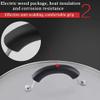 BAZAC Glass Lid with Metal Handle, Tempered Glass, Stainless Steel Rim, 50 cm view 3