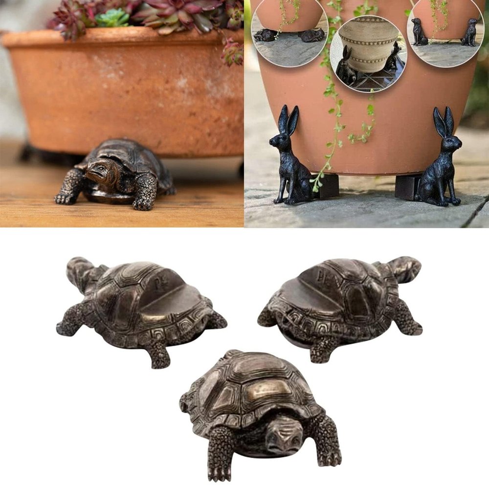 EHOTER Turtle Plant Pot Feet, Resin, 3-Piece Set, Outdoor Garden Decor