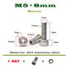 20 Sets M5 × 8 mm Metric 304 Stainless Steel Hex Socket Cap Head Hollow Bolts with Nuts view 2