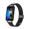 GIOPUEY Braided Stainless Steel Band Compatible with Huawei Band 8/Huawei Band 9, Wear-Resistant, Stylish Replacement Band - Black view 1