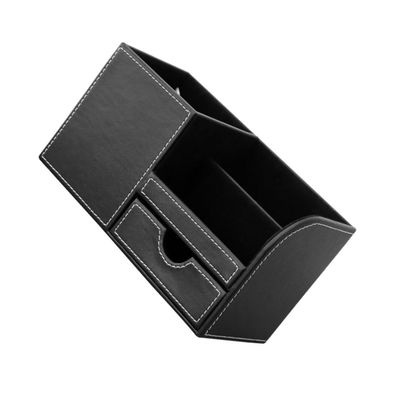 Multifunctional Desktop Pen Holder with Multiple Compartments, Black