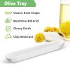 Kevenal Olive Boat Tray, 33 cm, White Olive Dish, Long Narrow Serving Bowl for Charcuterie, Cheese and Appetizers view 4