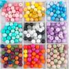 Silicone Beads, 50 Pieces, 9/12/15 mm, Orange, 12 mm view 2
