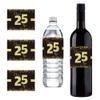 Sumerk 24-Pack 25th Birthday Bottle Label Stickers, Cheers to 25th Birthday, Self-Adhesive, 4 x 3 in view 1