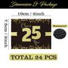 Sumerk 24-Pack 25th Birthday Bottle Label Stickers, Cheers to 25th Birthday, Self-Adhesive, 4 x 3 in view 2