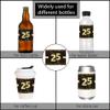Sumerk 24-Pack 25th Birthday Bottle Label Stickers, Cheers to 25th Birthday, Self-Adhesive, 4 x 3 in view 3