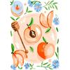 Shukqueen Paint by Numbers for Adults, DIY Peach Flowers with Leaves, 40.6 x 50.8 cm (Unframed) view 1