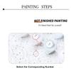 Shukqueen Paint by Numbers for Adults, DIY Peach Flowers with Leaves, 40.6 x 50.8 cm (Unframed) view 2
