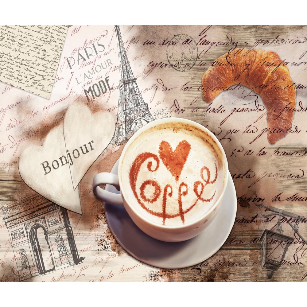 murando Photo Wallpaper Nonwoven Coffee, 500 x 350 cm, Bedroom, Living Room