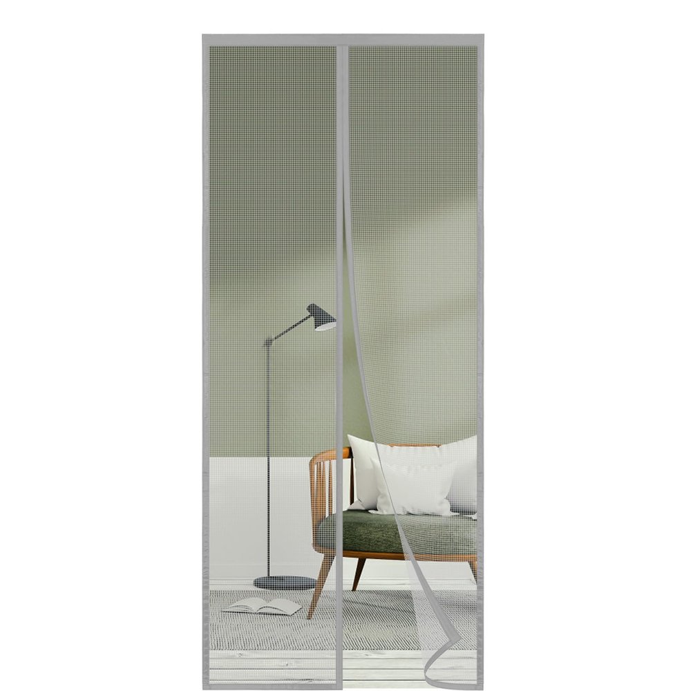 SHA2WEN Gray Fly Screen Door for Balcony, 50 x 165 cm