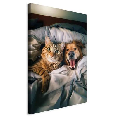 murando - Funny Dog Art Canvas Print, 80 x 120 cm, 1-Piece, Bedroom