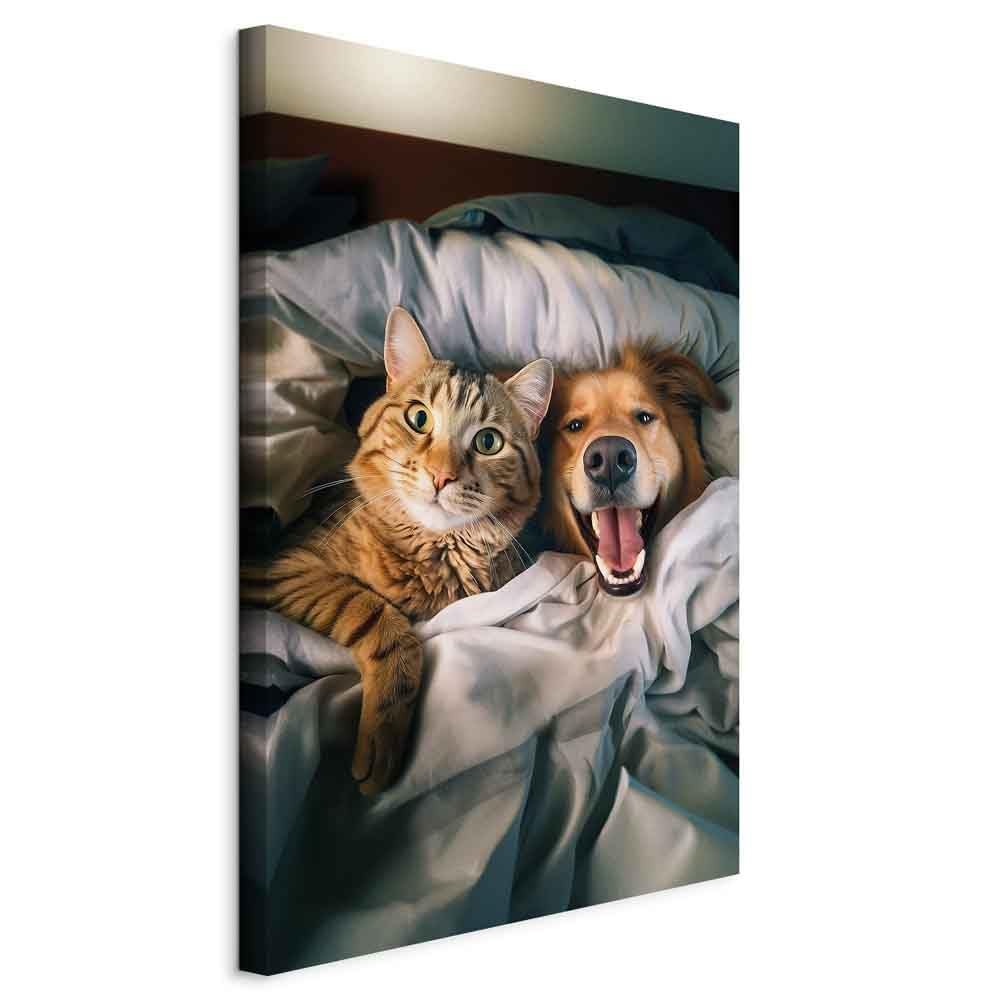 murando - Funny Dog Art Canvas Print, 80 x 120 cm, 1-Piece, Bedroom